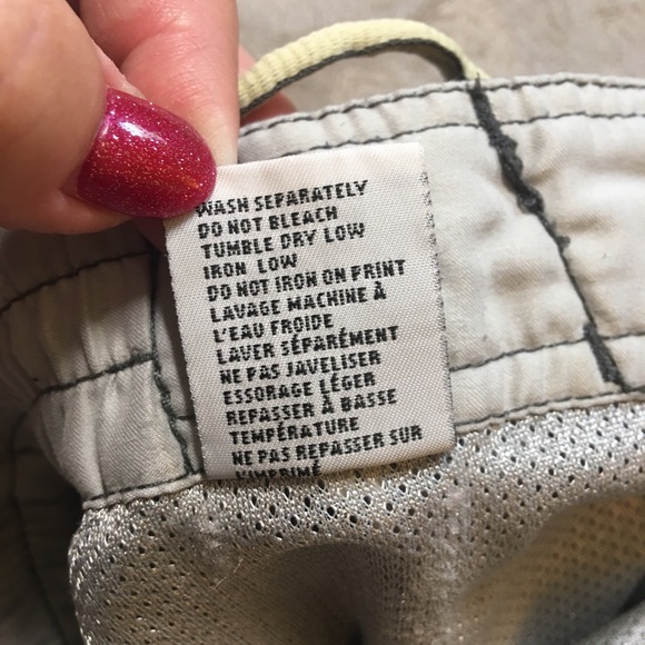 Point Zero Surf gray white plaid mens swim trunks board shorts Size L - Picture 8 of 9